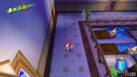 from the pool room on the second floor, he’ll return back to the first floor and repeat the cycle.