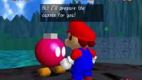 Speak to the Bob-Omb Buddy to open the cannon