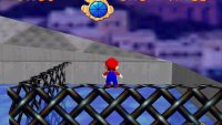 When you jump high into the painting, you can jump over this fence here