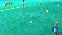 A Blue Coin is hanging in the air with the normal coins here