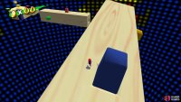 this beam is longer than the others, change the camera view to help you across.