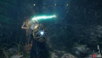Align the light beam to continue through the cave.