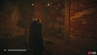 Destroy the barricaded wall with the Incendiary Powder Trap ranged ability, or with a fire pot from the main room of the hideout.