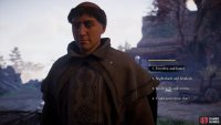 You’ll need to answer Father Bertwald with the correct ingredients that you just gathered.
