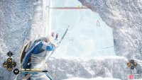 Break the ice barrier as you move upward through the keep.