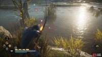 You’ll find plenty of big brown trout in the waters surrounding the tree and altar.