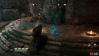 Take the enchanted paint from the cave and return to the tower with it.
