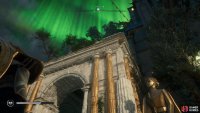 You’ll need to climb the golden pillars to reach the lamp post, from which you can jump to the banner.