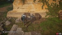 Destroy the wooden boxes to unearth the key to the villa.
