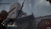 Shoot the mechanisms on the springalds to destroy them.