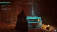 Dip the knife in the cauldron of blood to prepare for the ritual.