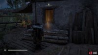 You can enter the house through the window on its northern side.