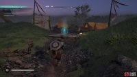 Examine the blood near the tents in the north.