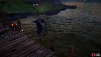 Jump onto the log as you chase the paper to the mud banks for a quick shortcut.