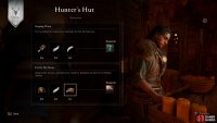 You can hand in animal parts such as antlers, hooves, tusks, claws, and much more in exchange for rewards at the Hunter’s Hut.