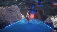 You’ll have to jump from slope to slope at the end of each slope.