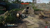You’ll need to clear Athlone of the enemies before you can investigate it, including a Wolfhound and its master.