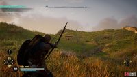 Shoot the wolves as they come over the hill and keep the farmer safe.