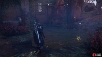 Locate the body of water near the centre of the ruins and dive under beneath the statue.