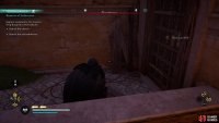 You’ll find the locked door in the northernmost part of the church.
