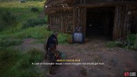 When you reach the hermit hut, place the mead on the ground to confirm delivery and receive your cut of silver.