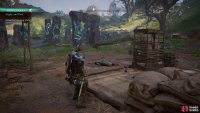 Move the barricade as far southeast as it will go, then stand on top of it to align the symbol.