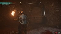 Move the stone barricade to gain access to the cavern where you’ll find Ceolbert.