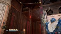 Shoot the link on the ladder in the south of the hall to reach the chest.