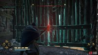 Shoot the lock on the gates to open them and begin the assault.
