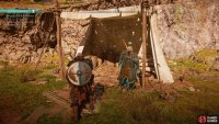 Speak with the guard to the north, and then his drunken brother on the ground.