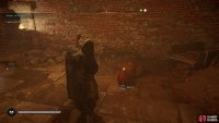 Use the fire pot to destroy the wall if you don’t have access to Incendiary Powder Trap.