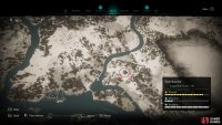 The location of the ruins where the treasure can be found, east of Petuaria Ruins.