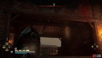 Shoot the wooden platform to gain access to the small room containing the chest.