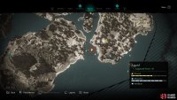 The location of the Ymir’s Tear Stone beneath the water southwest of the Well of Urdr.