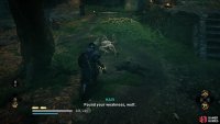 The werewolf can only be damaged by the shining Moonstones, so don’t bother hitting it when it’s knocked down.