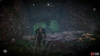 to clear it, you’ll need to head into the poisonous gas and shoot the cursed symbol.