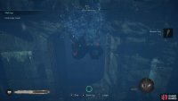 Swim into the building via a window under water.