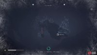 The comb can be located at the bottom of the icy pool she sits next to.