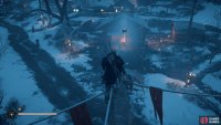 you’ll need to follow this paper from the top of the tree across the buildings of the settlement.