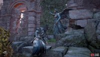 look for the statue then dive into the water near her to swim to the artifact.