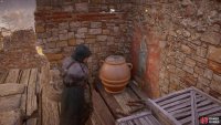 and if you break the pot on the platform you’ll be able to collect a Roman Artifact.