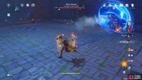 if it drops its swords to its side, it’ll jump at you with a spinning attack