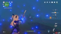 From the start, turn west, and shoot the stormstone with Electro