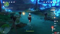 Finally, walk down the stream to find three torches that’ll you need to destroy to find the last Tanuki. 