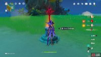 after you dig, you’ll see a challenge totem, interact with it to start.