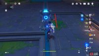 Next, move the blue lamp to the right, east. Now move the next blue lamp in front of it east aswell.