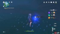 The north feather is directly in front of you, interact with it to send it back to the perch.