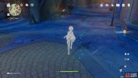Using Elemental Sight will show you green paw prints that you need to follow