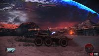 The external defenses of the main facility include moving turrets,