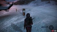 Exit the Mako to pick up loot, but be wary of the environmental hazard on Noveria.